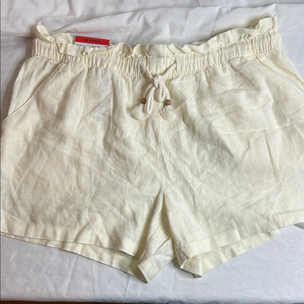 Hang Ten Cream High Waist Women's Shorts